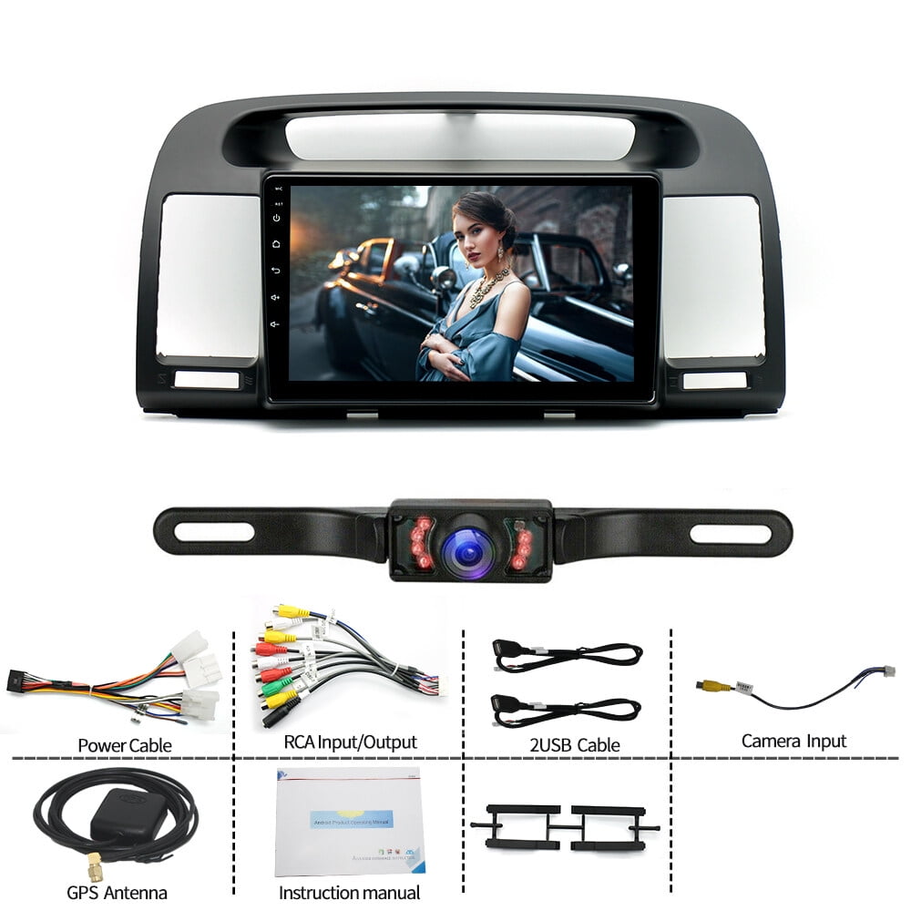 Car Radio Stereo for Toyota Camry 2000-2006, 9" Touchscreen Android 11 Support Carplay Android Auto/Navigation/Bluetooth/Radio/Video/Mirror Link/Steering Wheel Control/Camera/2G+32G,Black