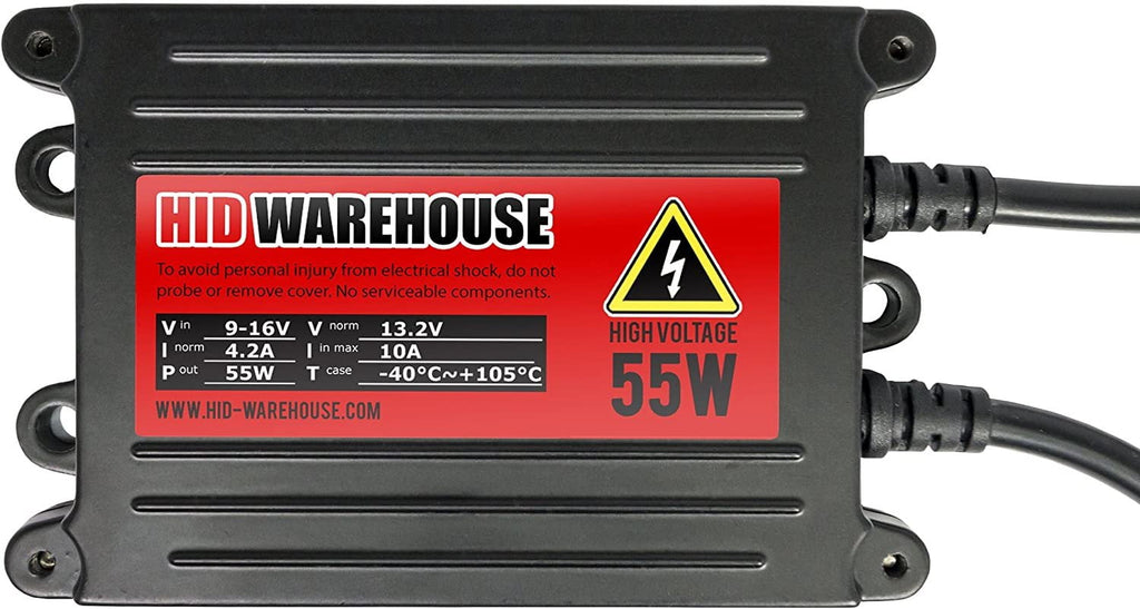 HID-Warehouse 55W AC Xenon Bundle with Slim AC Ballast 1 Pair - H11 5000K - 5K Bright White Xenon Bulbs 1 Pair