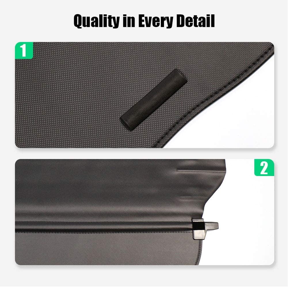 Fit 5-Door Honda CR-V 2017-2022 Cargo Cover for Honda CR-V 2017 2018 2019 2020 2021 2022 SUV Crossover Accessory Black Retractable Rear Trunk Privacy Security Shield Shade