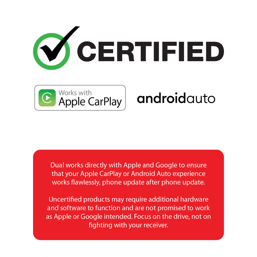 Dual Electronics XDCPA10BT 7 Inch Double DIN Car Stereo, Certified Apple CarPlay Android