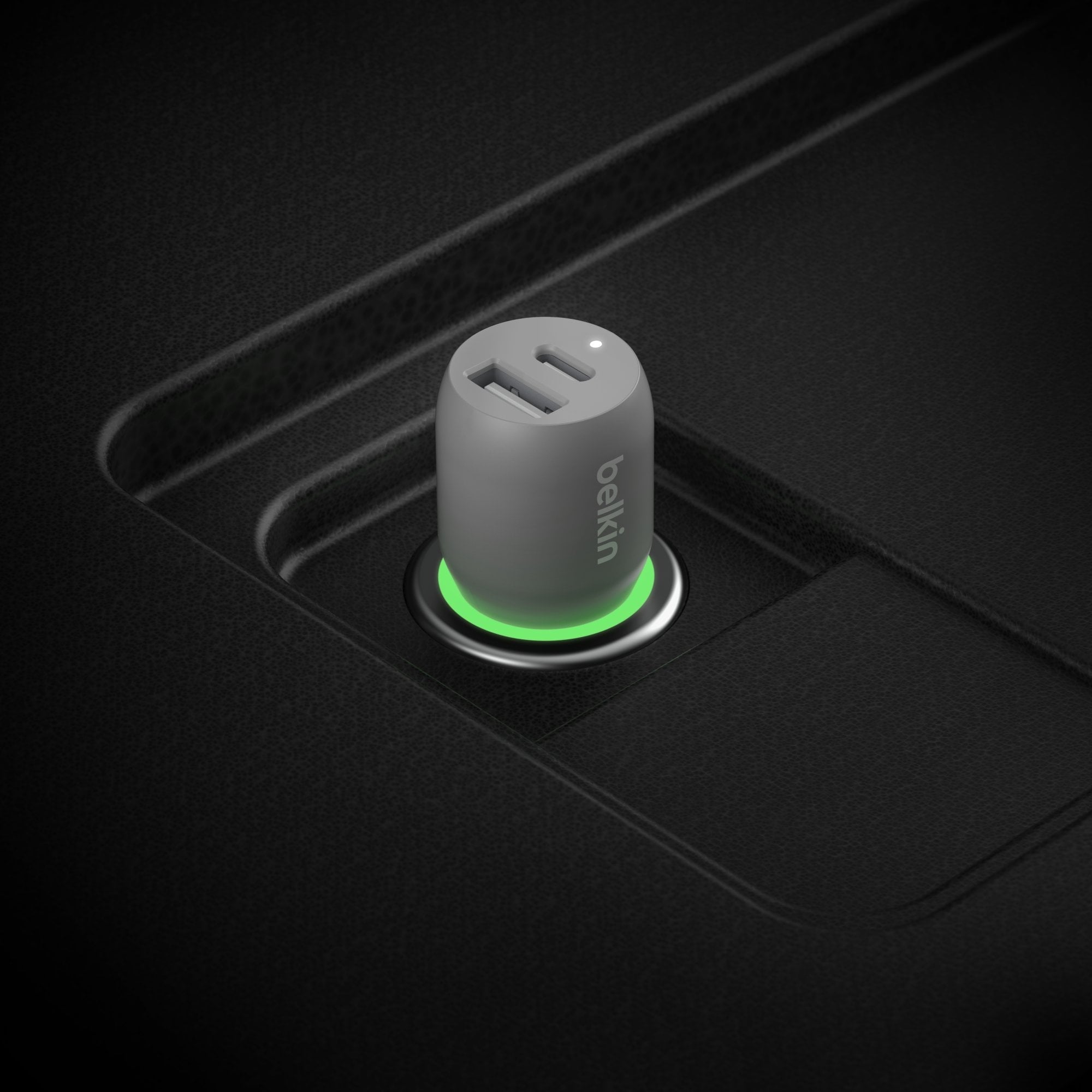 Belkin 37W Dual Port Fast Car Charger with 3.3ft USB-C Cable Included, USB-C 25W PPS Port and USB-A 12W Port for Galaxy S23, S23+, Ultra, Note20, iPhone 15, 14, 13, 12, 11, Pro, Max, Mini and More