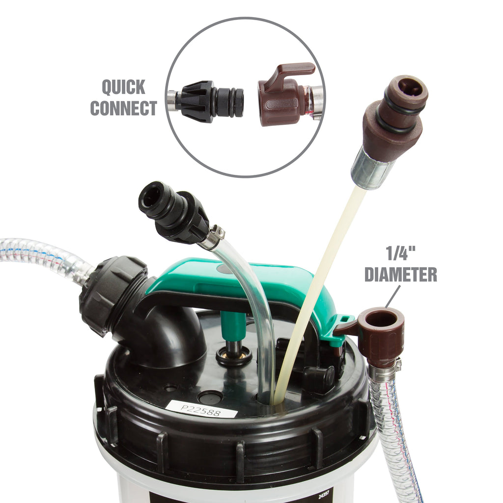 OEMTOOLS 24937 Pneumatic/Manual Fluid Extractor 1.5 Gallon (6L), Oil Extractor, Oil Change Pump, Automotive Oil Extractor Pump, Oil Pump Extractor