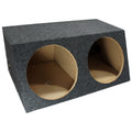Car Audio Dual 12" Sealed Subwoofer Slanted Hatchback Angled Sub Box Enclosure