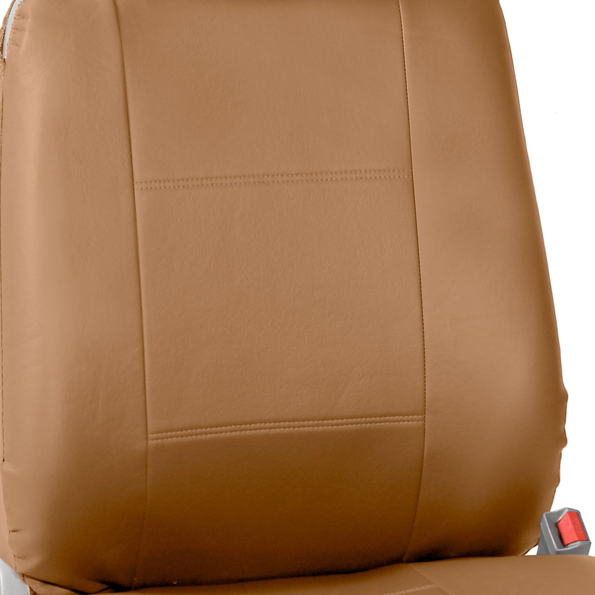 FH Group AFPU309TAN102 Tan Faux Leather Front Set Car Seat Covers with Air Freshener