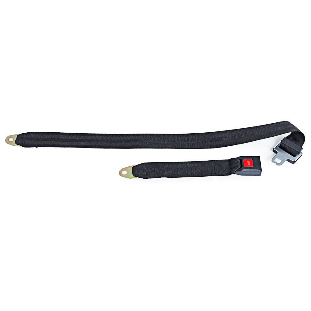 HOTSYSTEM Universal Lap Seat Belt 2 Point  Go Cart Car Truck Black 2Pack