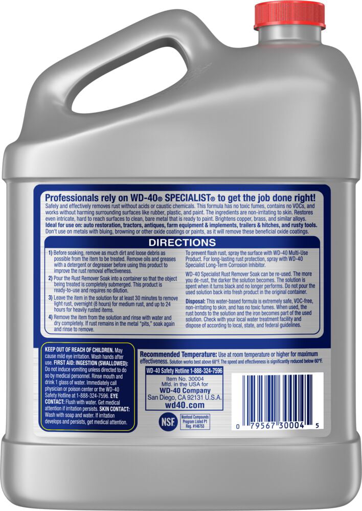 WD-40 Specialist Rust Remover Soak, 1 Gallon