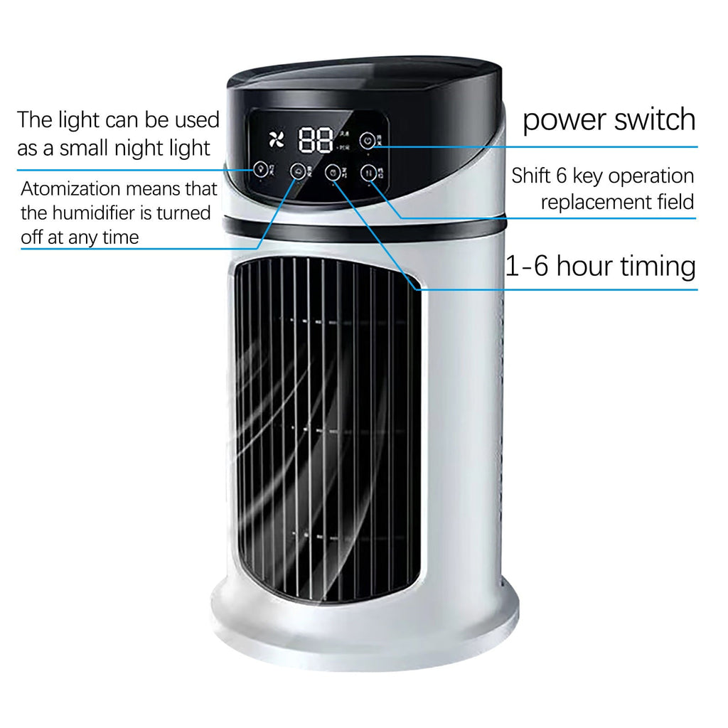 Vikakiooze Promotion on sale! Mini Air Cooler Desktop USB Small Air Conditioner Household Dormitory Fan/air conditioner portable for room