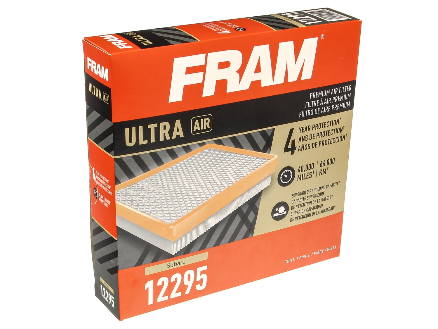 FRAM Ultra Air 12295, Premium Engine Air Filter, Replacement Filter for Select Subaru Vehicles Fits select: 2019-2023 SUBARU FORESTER, 2018-2023 SUBARU CROSSTREK