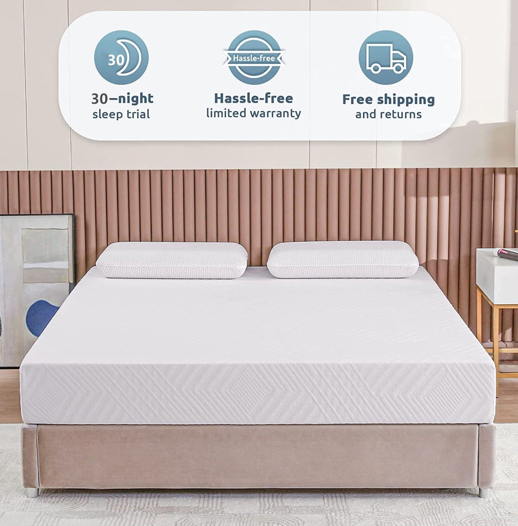 10" RV Mattress King Size for RVs, Campers & Trailers, 80"L x 72"W x 10"Th, Memory Foam Mattress in a Box