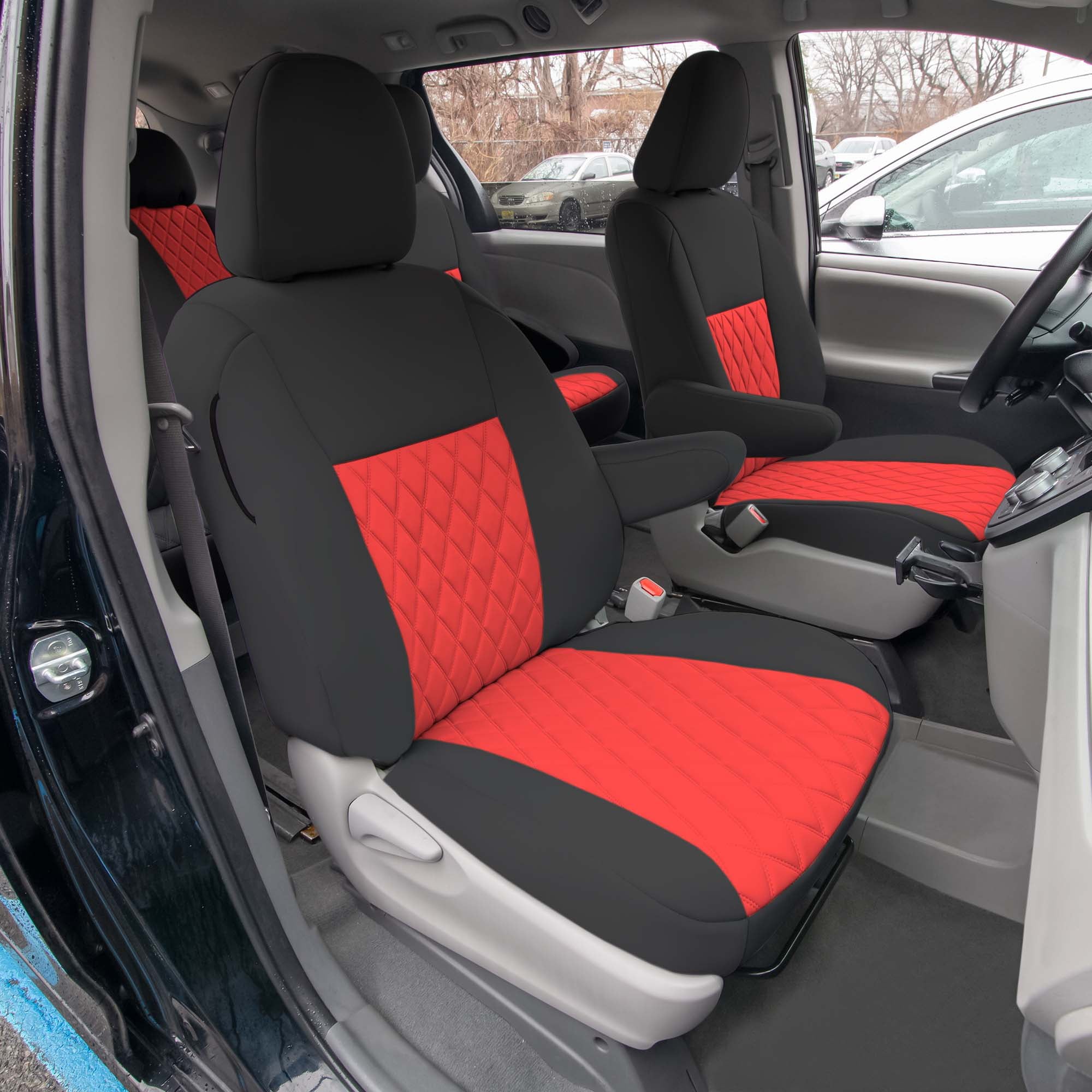 FH Group Waterproof Neoprene Custom Fit Car Seat Covers for 2011-20 Toyota Sienna - Front Set
