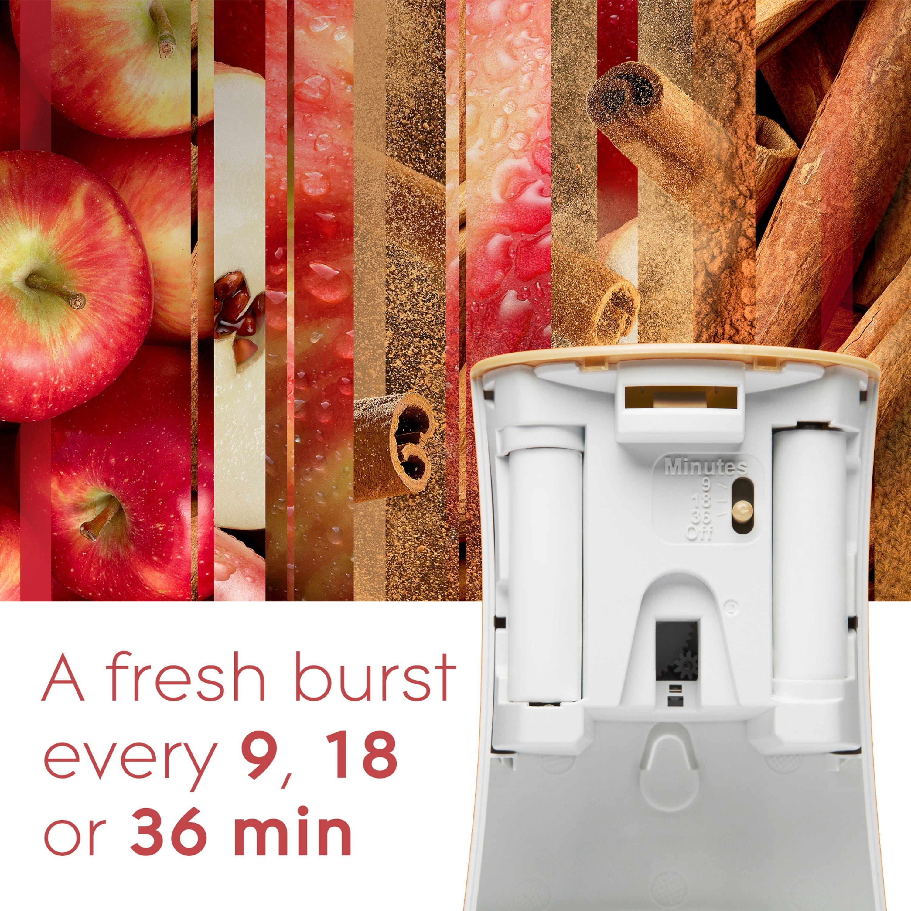 Glade Automatic Spray Refill, Air Freshener, Autumn Spiced Apple, 2 Refills, 6.2 oz Each