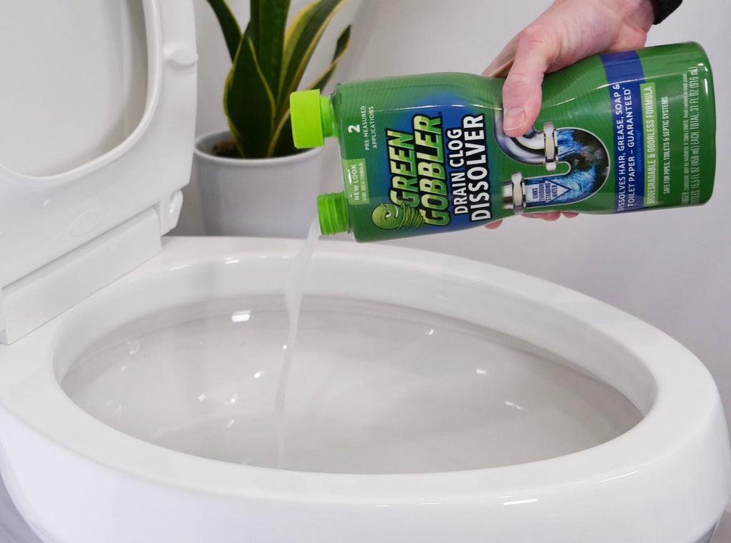 Green Gobbler Drain Clog Remover & Cleaner for Toilets, Sinks, Showers  Septic-Safe,  31 oz