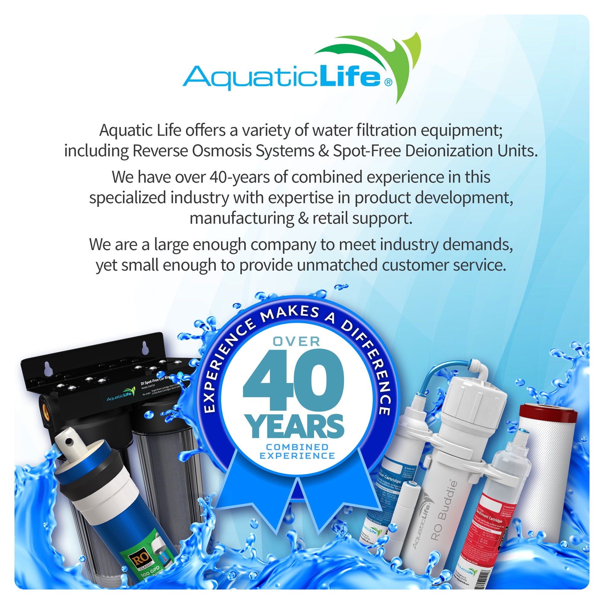 AQUATICLIFE Deionized Spot-Free Car Rinse PLUS - Premium Water Deionizer for Car Washing - Spotless Car, RV, and Motorcycle Wash System w/Hose