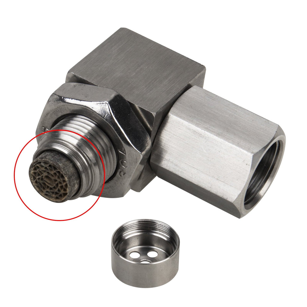 3mirrors 90-Degree 02 Sensor Check Engine Light Eliminator Adapter M18x1.5 Mounting Fittings Accessories - Stainless Steel
