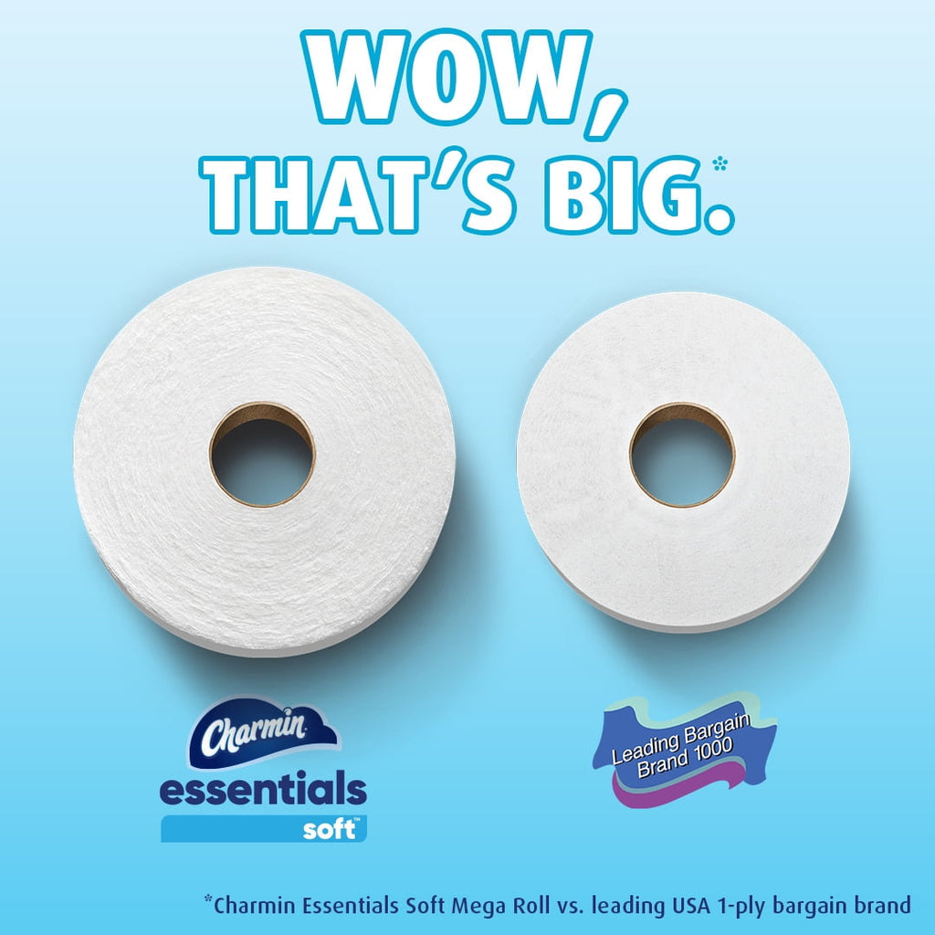 Charmin Essentials Soft Toilet Paper, 12 Mega Rolls