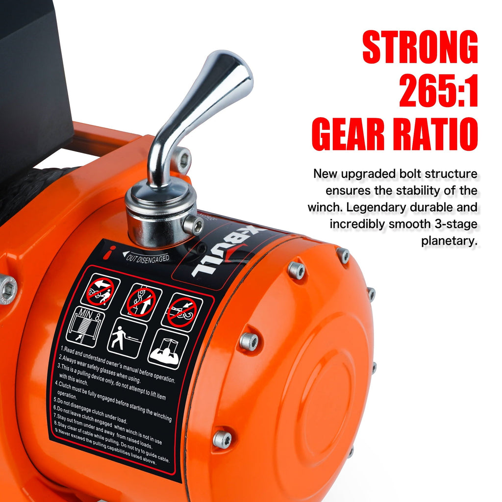 X-BULL Electric Winch 13000lb Winch 12V Synthetic Rope Trailer Towing Truck Off-road Jeep Winch With Wireless Remote