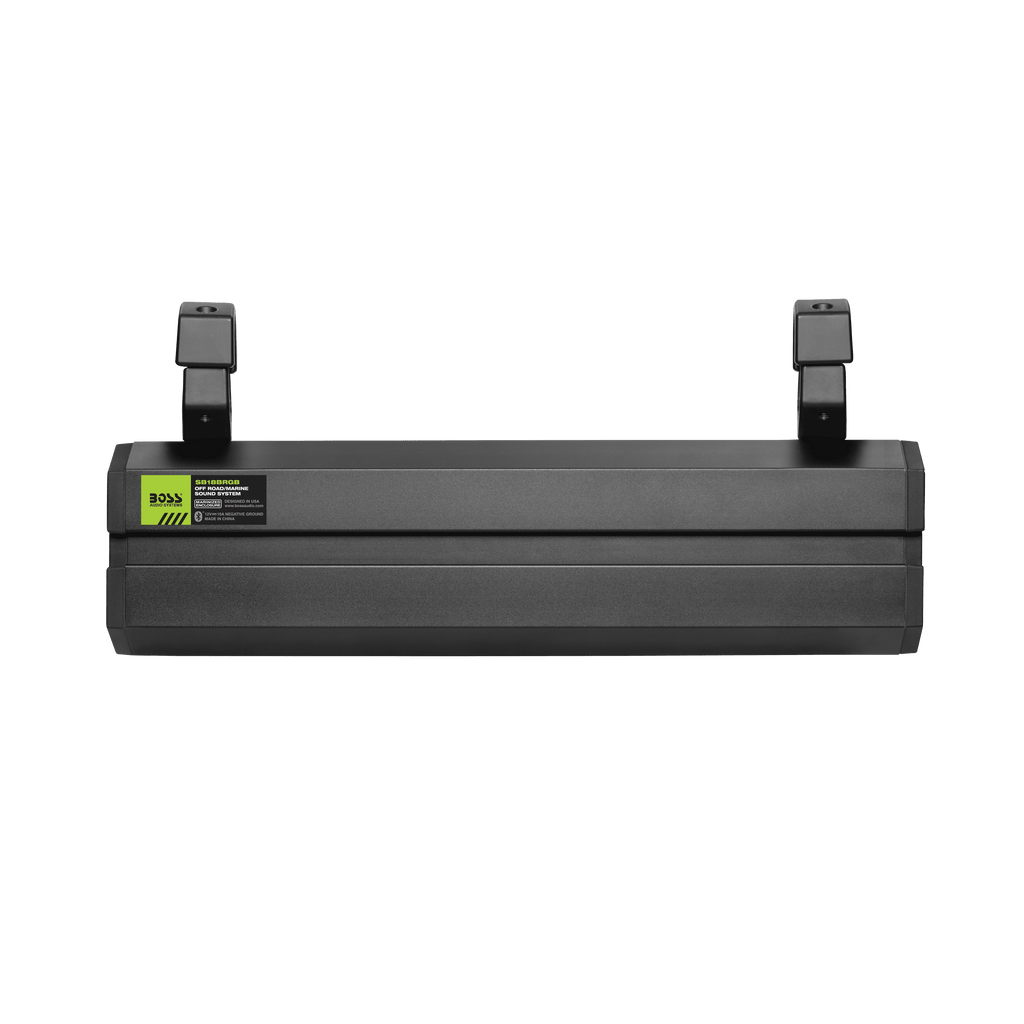BOSS Audio Systems SB18BRGB ATV UTV Sound Bar System - 18 inches Wide, IPX5 Rated Weatherproof, Bluetooth Audio, Amplified, 4 inch Speakers, 1 inch Tweeters, USB Port, RGB Multicolor Illumination