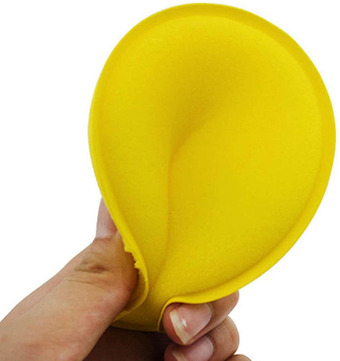 GIXUSIL 12Pcs 4 inch Wax Foam Applicator Pad, Car Polishing and Waxing Sponge, Polyurethane Waxing Sponge, Cleaning and Car Washing Soft Sponge, Round Shaped Pressing Foam Sponge Cleaning Tool, Yellow
