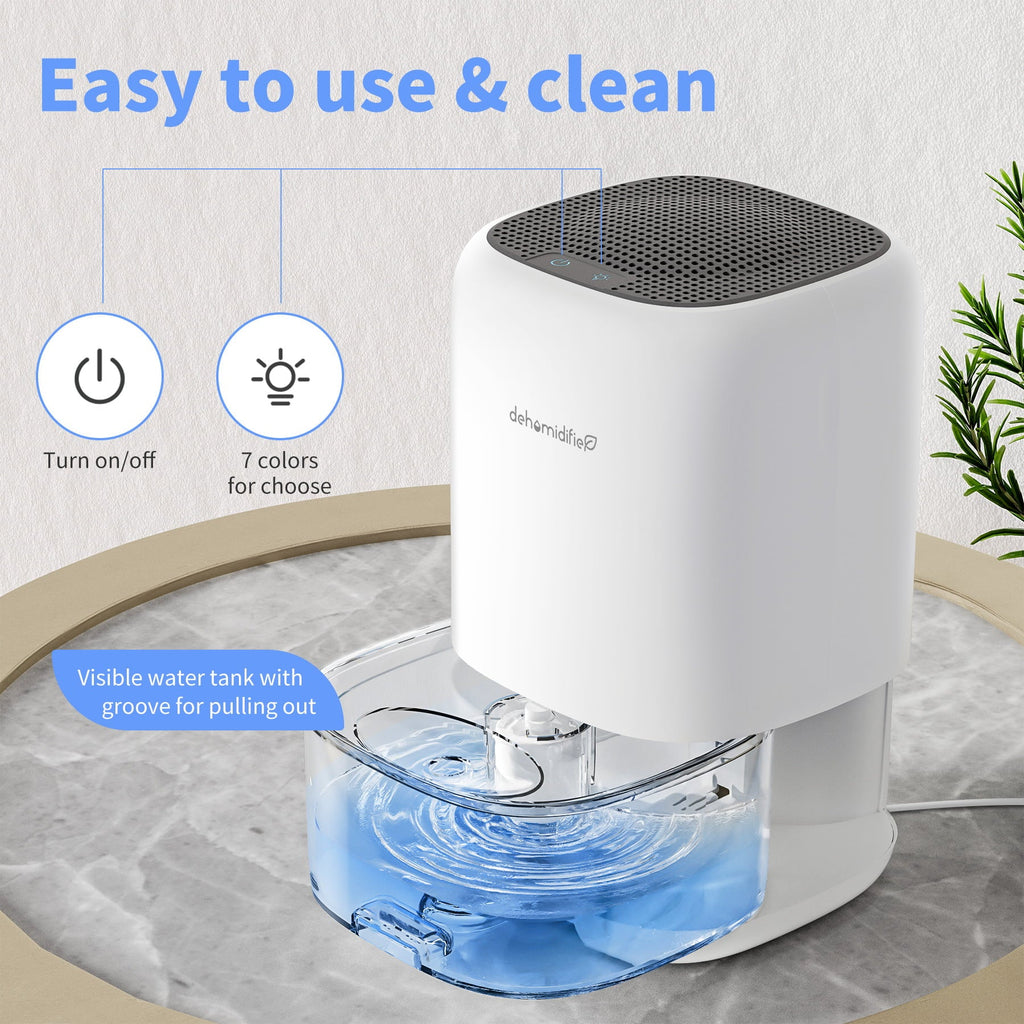 Kloudic 1 L Portable and Quiet Dehumidifiers 260 Sq Ft White CS01