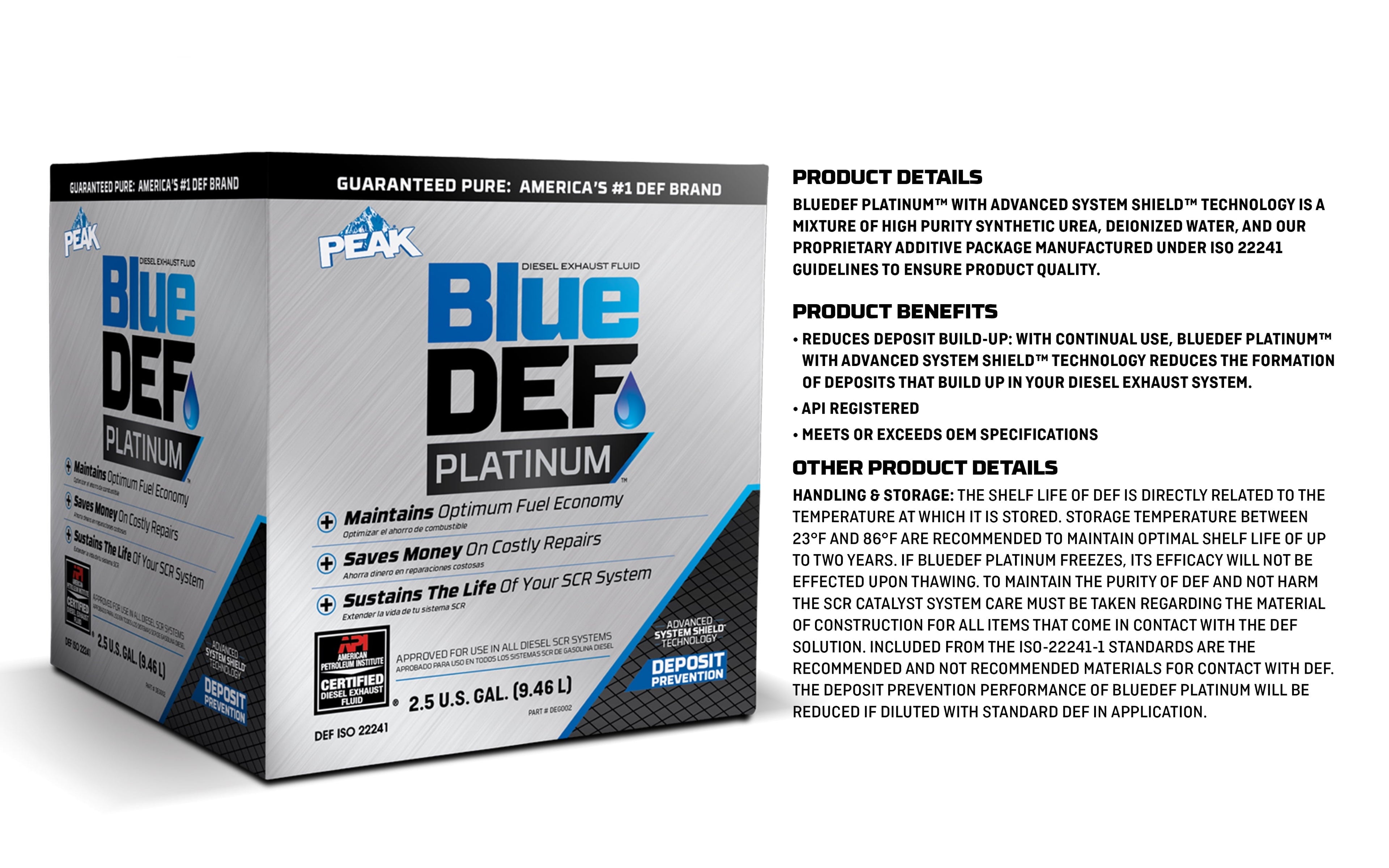 BlueDEF PLATINUM 2.5 Gallon