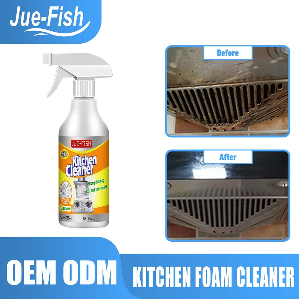 AMNHDO Multi-Purpose Foam Cleaner Rust Remover Removes Oil Dirt Rust Grease Degreaser Household Kitchen Cleaning Spray (60ml)