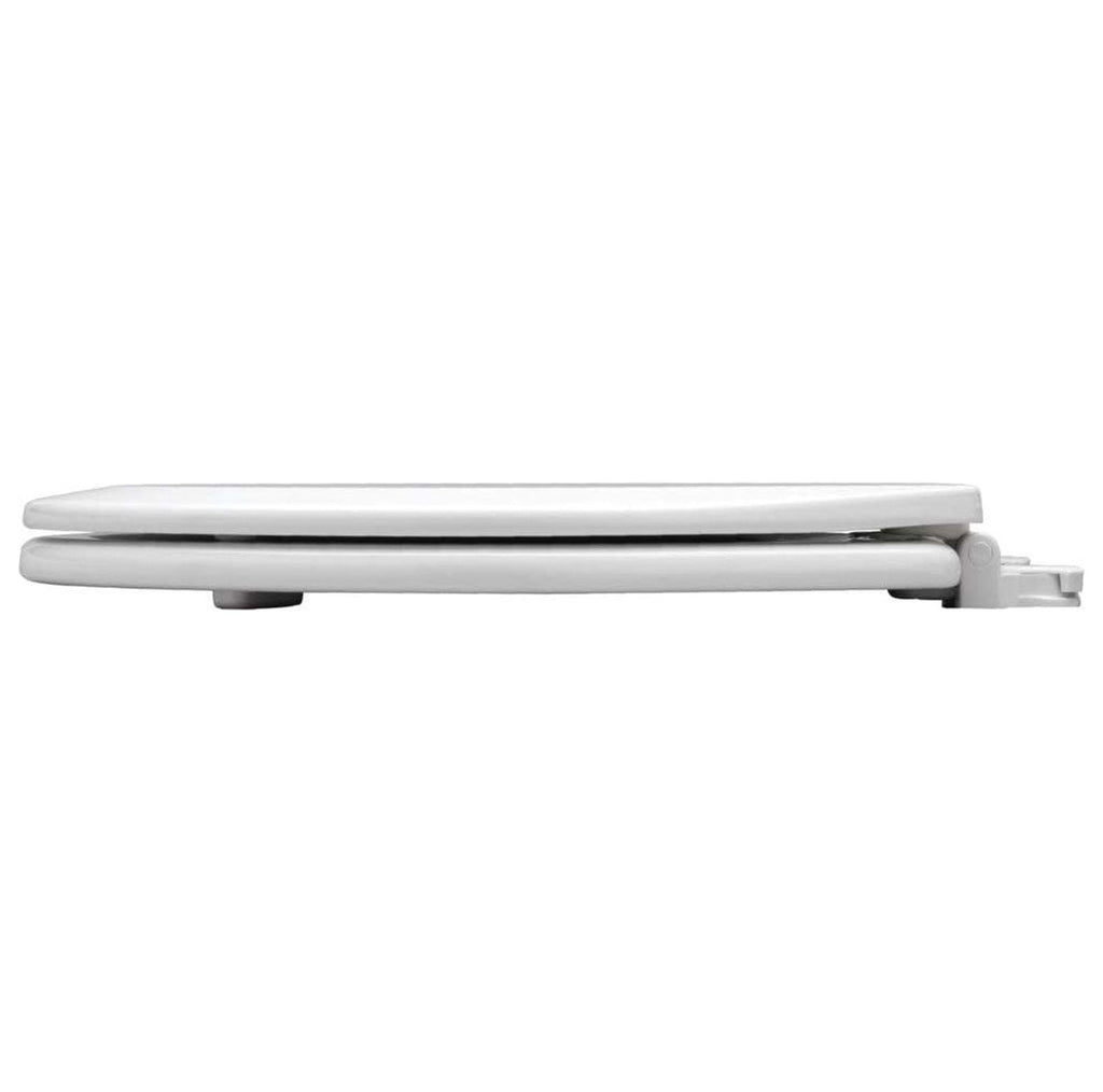 CHURCH 585EC 000 Toilet Seat with Easy Clean & Change Hinge, ELONGATED, Durable Enameled Wood, White