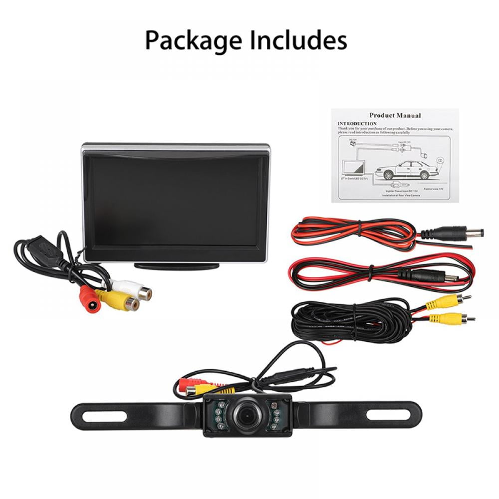 Digital Backup Camera Kit Stable Signal Rear View Night Vision With 5 inch LCD Monitor