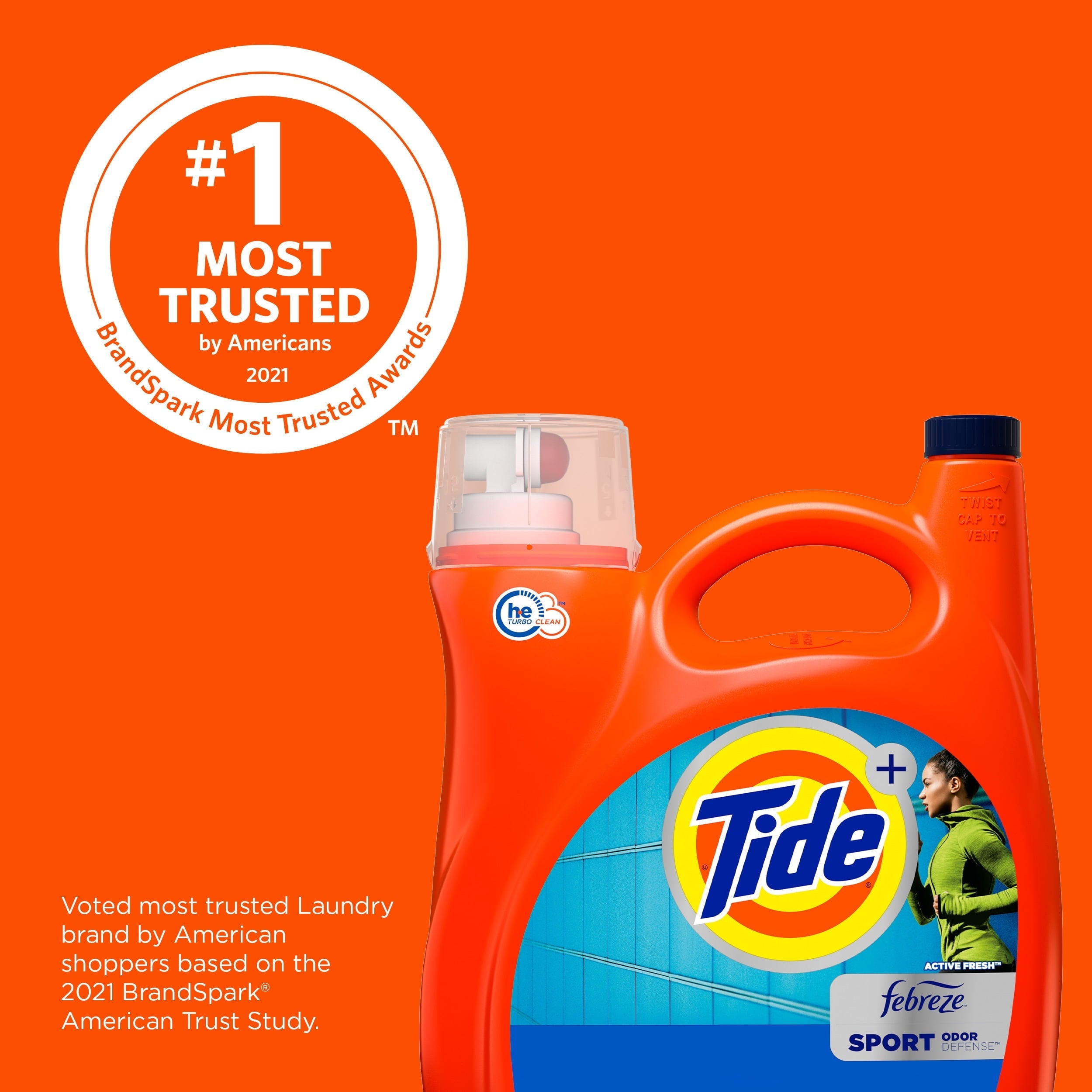 Tide Plus Febreze Sport Odor Defense Liquid Laundry Detergent, 154 fl oz, 100 Loads