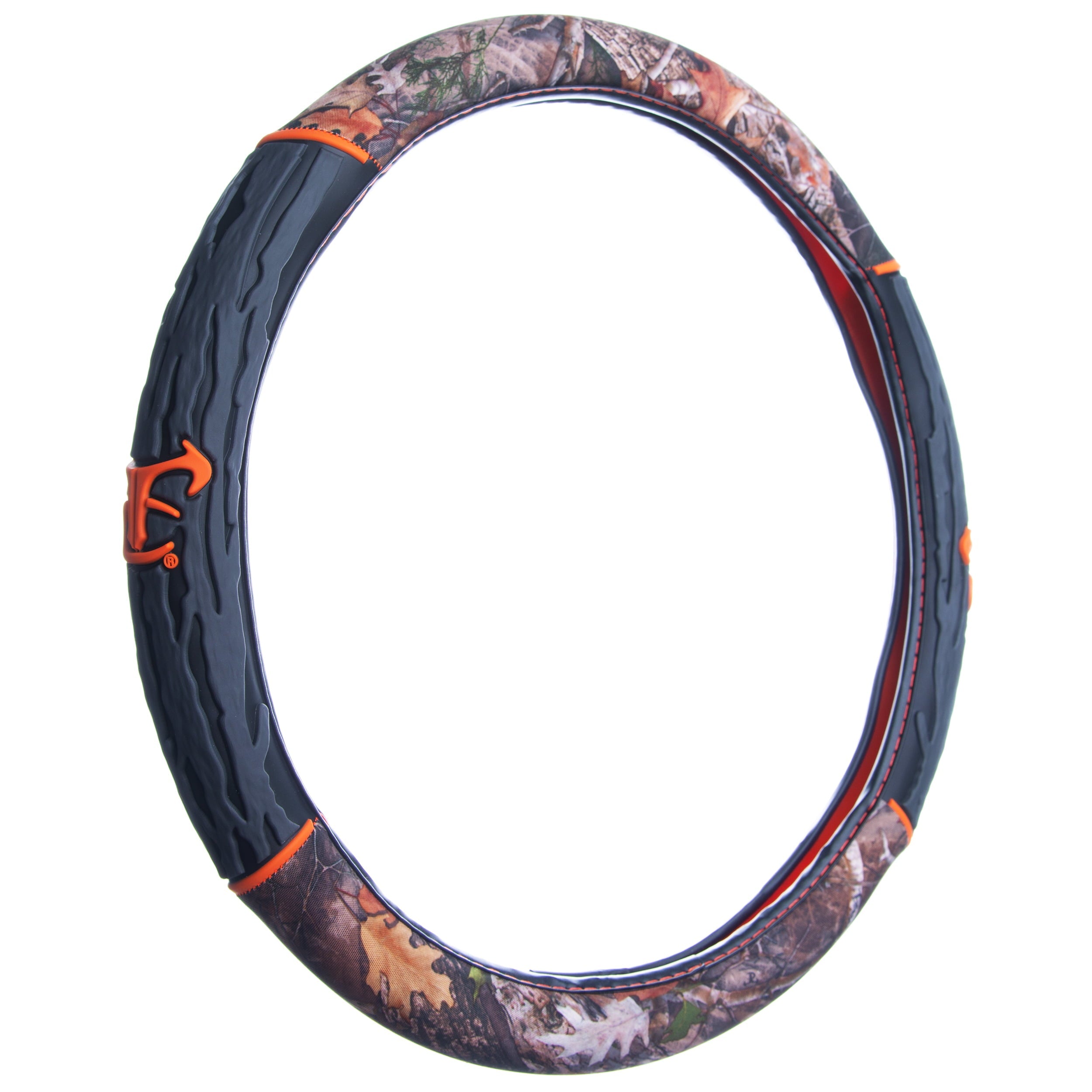 TrueTimber Steering Wheel Cover, Kanati Camo with Orange Accent