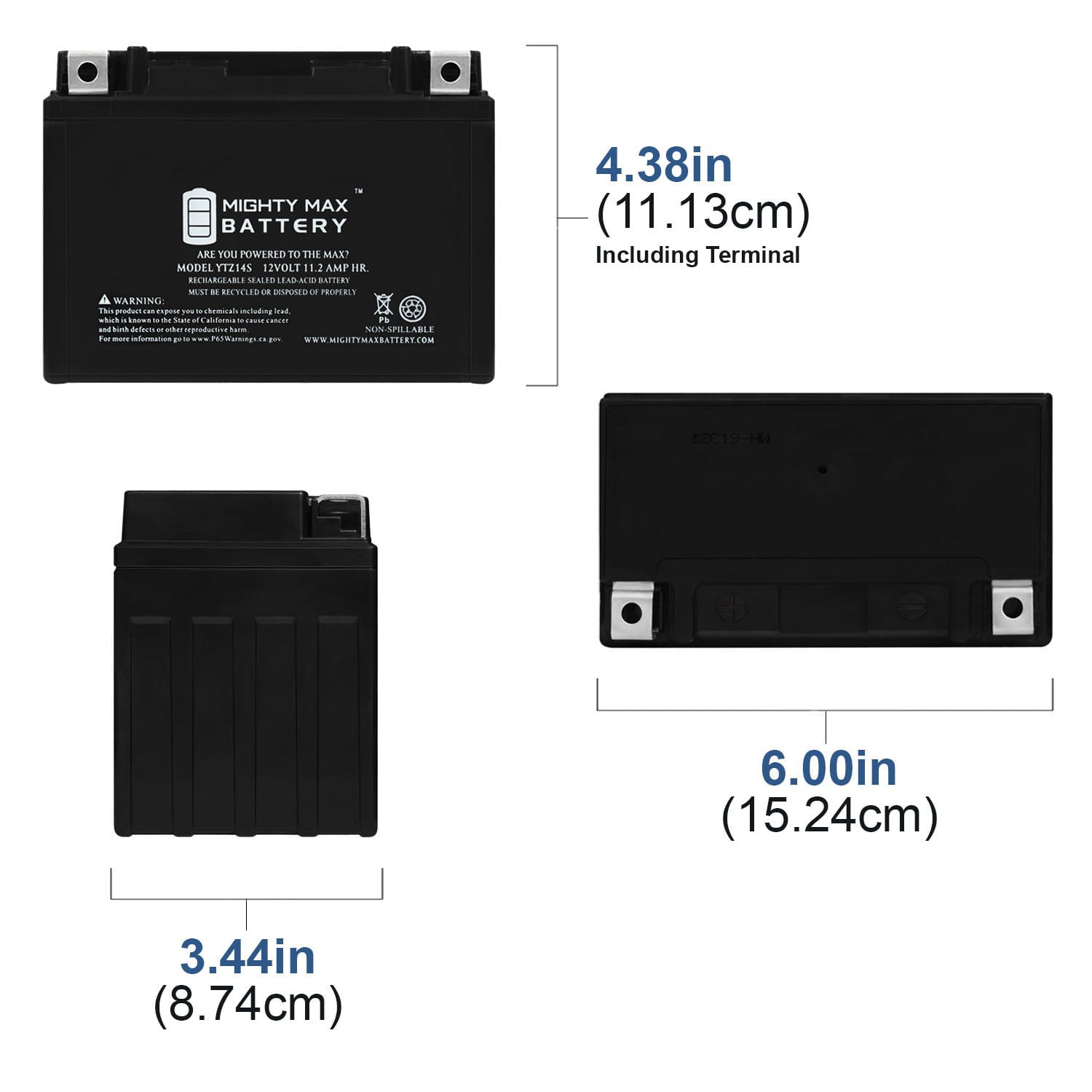 YTZ14S 230CCA SLA Battery for Honda VFR 1200 (2010 - 2013)