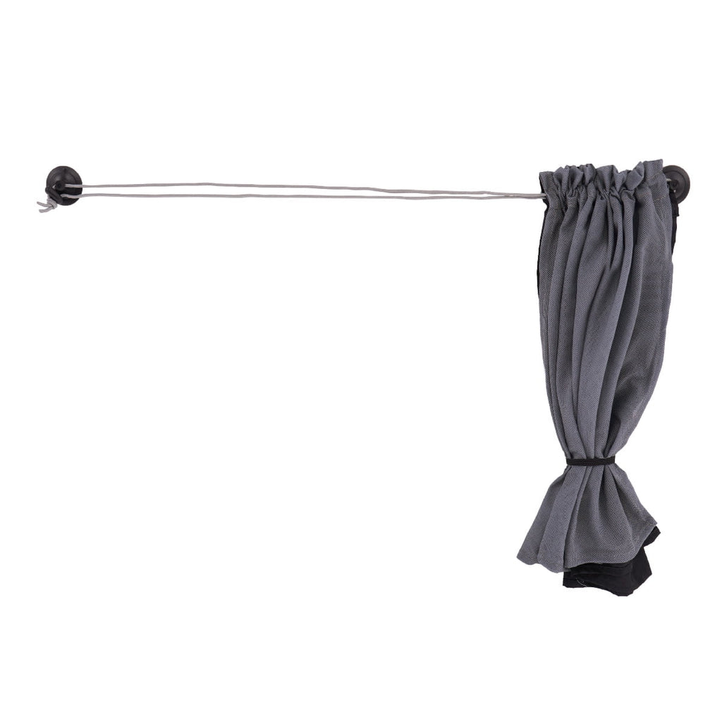Auto Drive 2PK Grey Color Double Layer Curtain Sun Shade of Product Size 26" x 19.68"