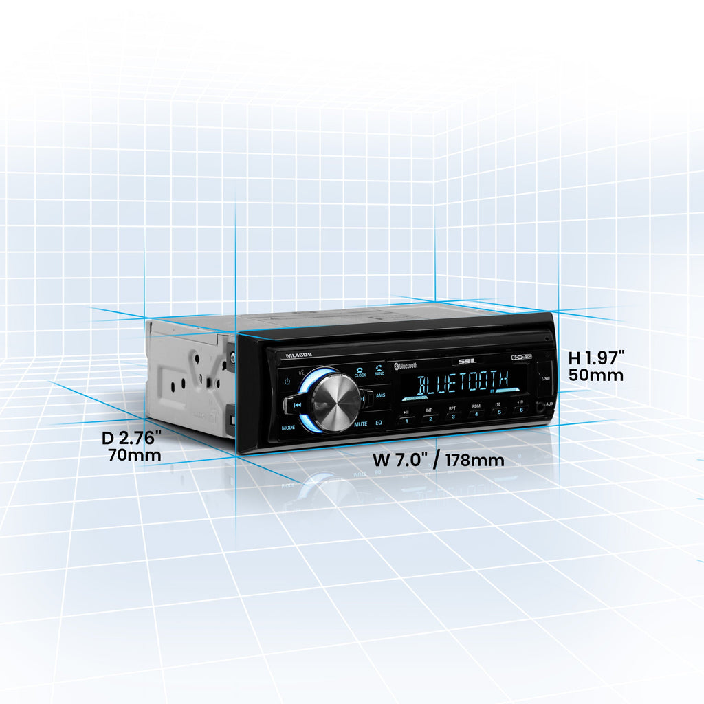 Sound Storm ML46DB Single Din Bluetooth Audio and Calling Car Stereo System