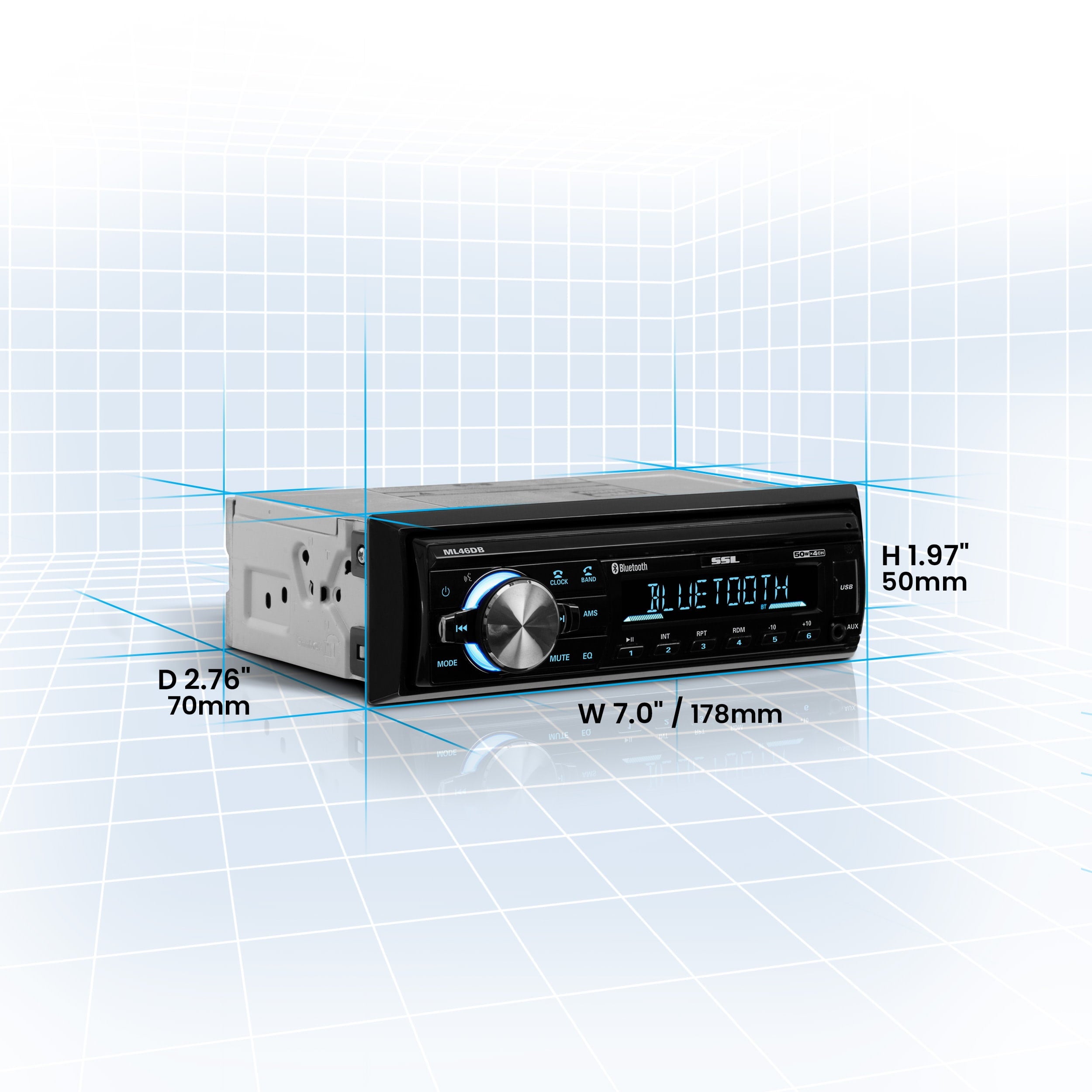 Sound Storm ML46DB Single Din Bluetooth Audio and Calling Car Stereo System