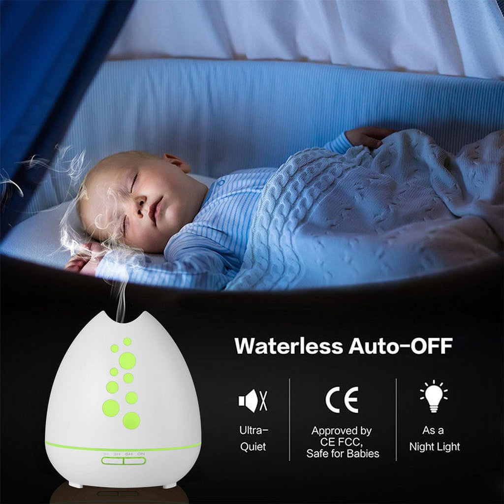 TGE Unique 400ML Essential Oil Diffuser Humidifier Bluetooth Music Speaker with Remote 7 Color LED Lights Auto Shut-off