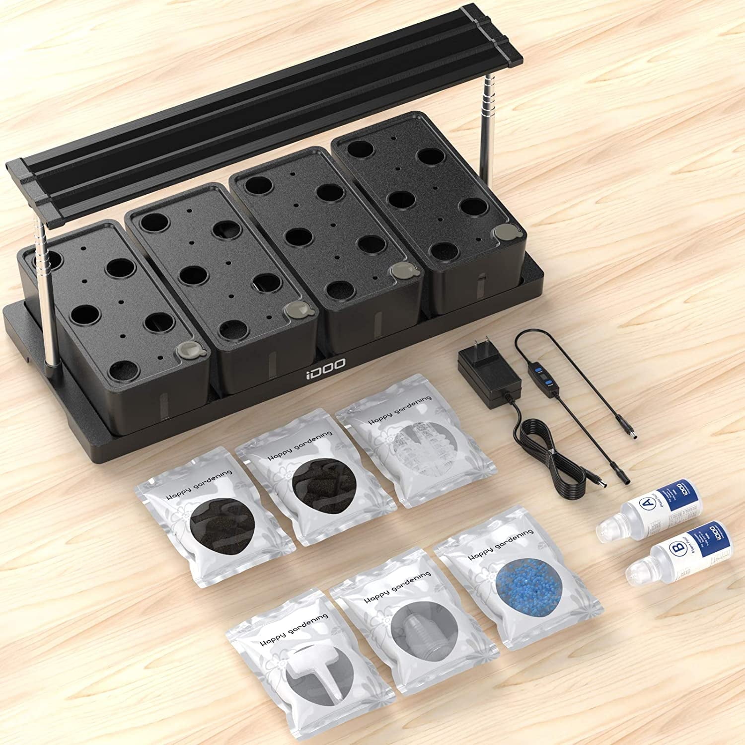 iDOO 20 Pods Hydroponics Growing System, Indoor Herb Garden Planter, Germination Starter Kit
