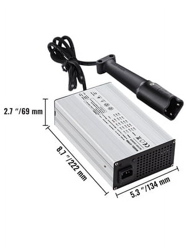 VEVOR Golf Cart Battery Charger 48V Club Car Charger 15A Golf Cart Electric Charger with G29 Drive/LED Club Car Battery Charger Aluminum Shell Power Wise Golf Cart Battery Charger for Ez Go Yamaha