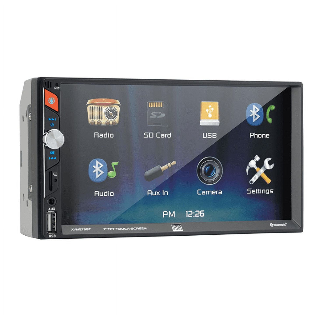 Dual Electronics XVM279BT 7 Inch Double DIN Car Stereo with LED Touch Screen, Bluetooth