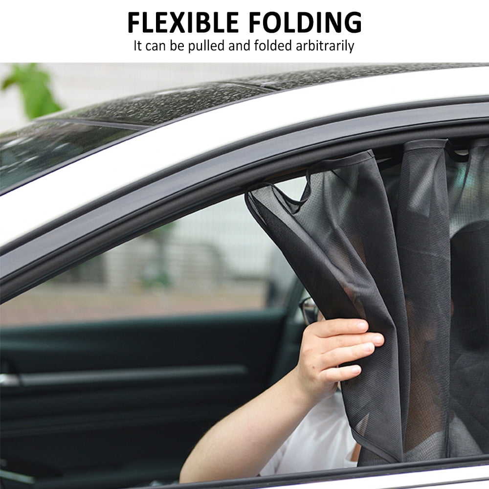 Yous Auto 4Pcs Car Window Sun Shades UV Protection Front/Rear Window Screen Shade Car Curtain with Magnetic Sunshine Blocker Car Privacy Shield Auto Interior Accessories Reduce Glare for Most Cars