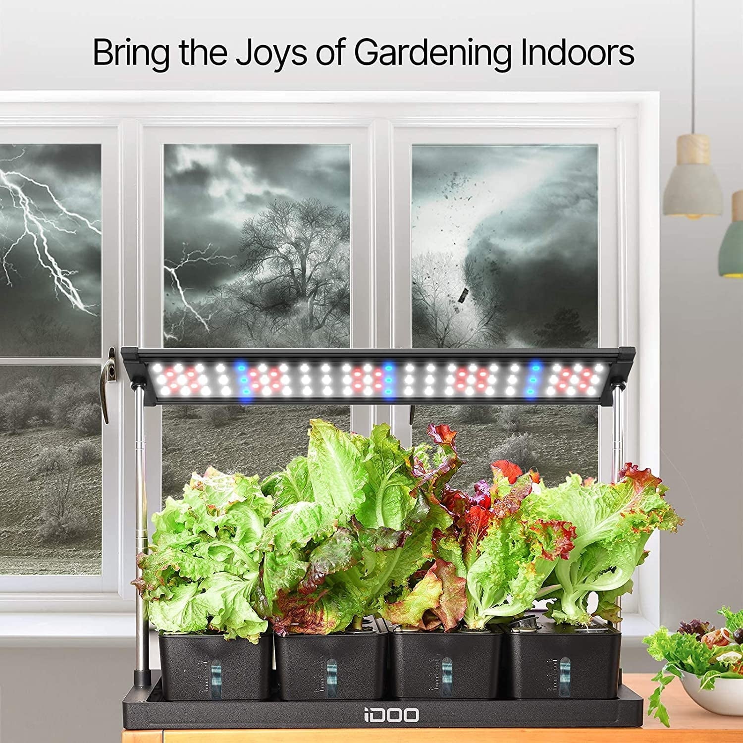 iDOO 20 Pods Hydroponics Growing System, Indoor Herb Garden Planter, Germination Starter Kit