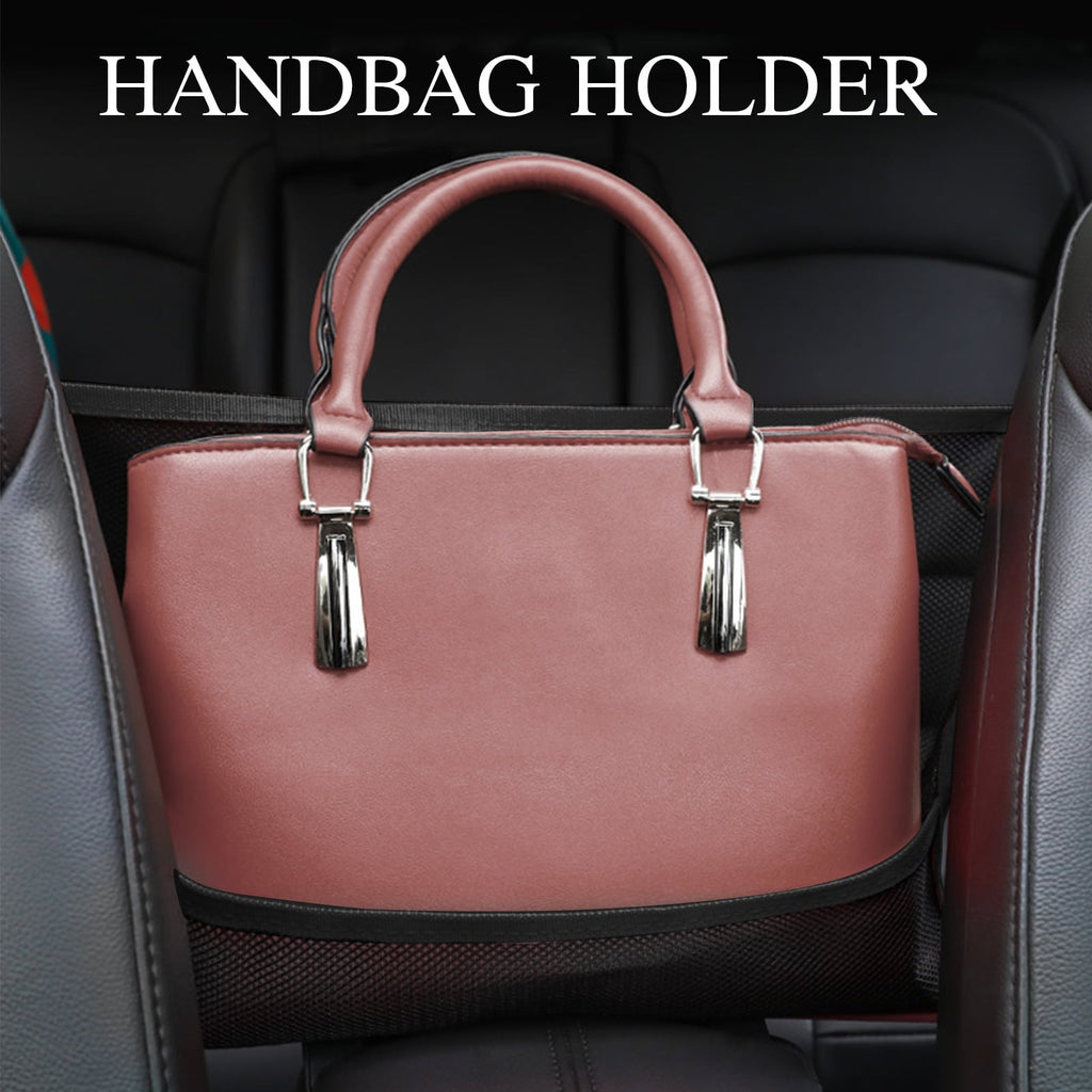 Homelove Car Net Pocket Handbag Holder,Car Backseat Organizer,Car Mesh Organizer,Seat Storage Net Bag,Seat Back Net Bag for Purse,Handbag,Phone and Documents Storage,Driver Storage Netting Pouch Black