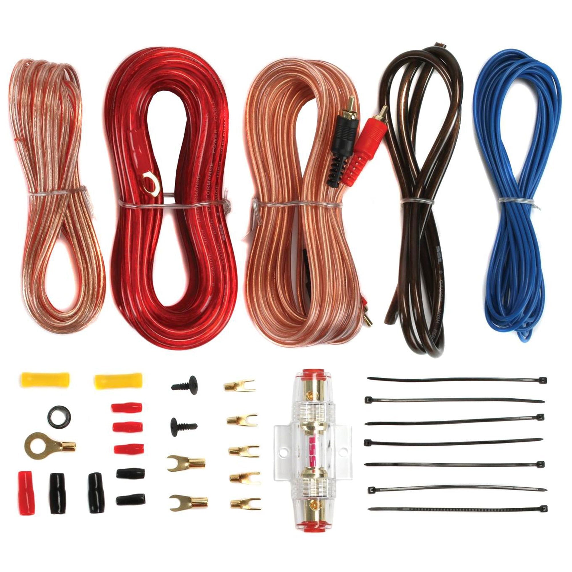 Crunch PX-1000.4 1000W Car Stereo Amp & Soundstorm AKS8 Amp Wiring Kit