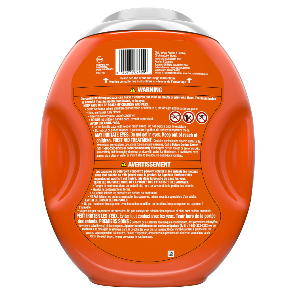 Tide Power Pods Laundry Detergent Soap Packs with Febreze, Botanical Rain, 45 Ct