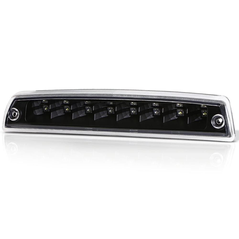 For 1994 to 2002 Dodge Ram 1500 2500 3500 Rear LED 3rd Third Brake Light Tail Stop Lamp Black Housing Clear Lens 95 96 97 98 99 00 01