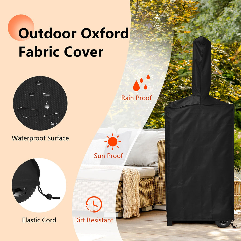 Costway Outdoor Pizza Oven Wood Fire Pizza Maker Grill w/ Pizza Stone & Waterproof Cover