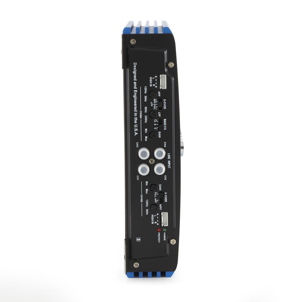 Crunch PowerDriveX 1000 Watt 4 Channel Exclusive Blue A/B Car Stereo Amplifier