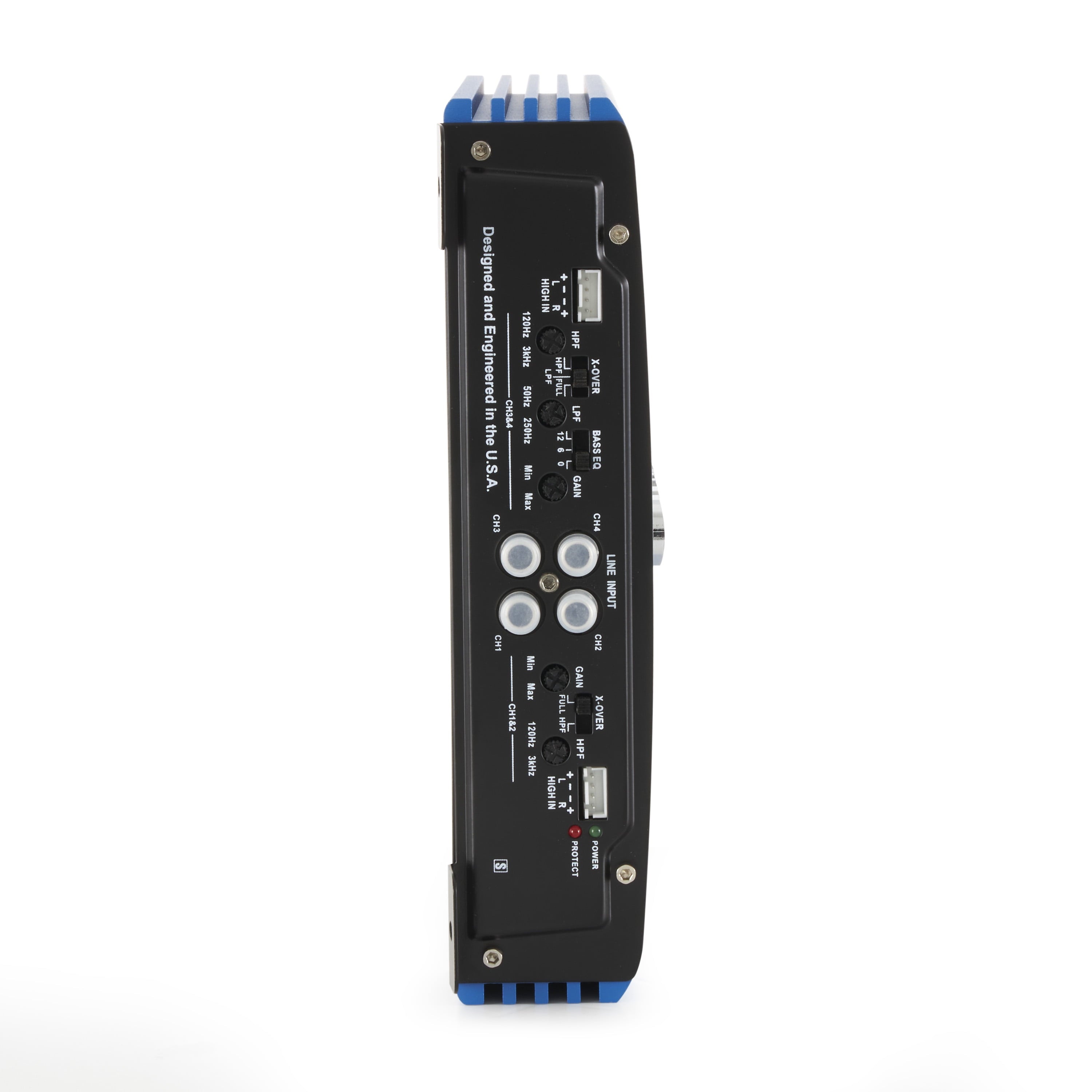 Crunch PowerDriveX 1000 Watt 4 Channel Exclusive Blue A/B Car Stereo Amplifier