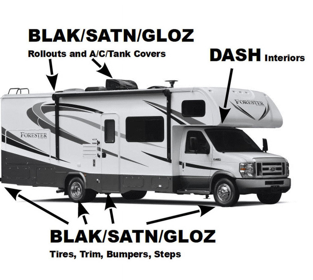 BLAK – Motorcycle, Golf Cart, RV Safe - Trim, Tire Shine & Preservation Treatment, OEM Restorer - Fading Plastic, Cracking Vinyl, Tire Dry Rot. Dry-Seal Ceramic Coating Protectant - Semipermanent
