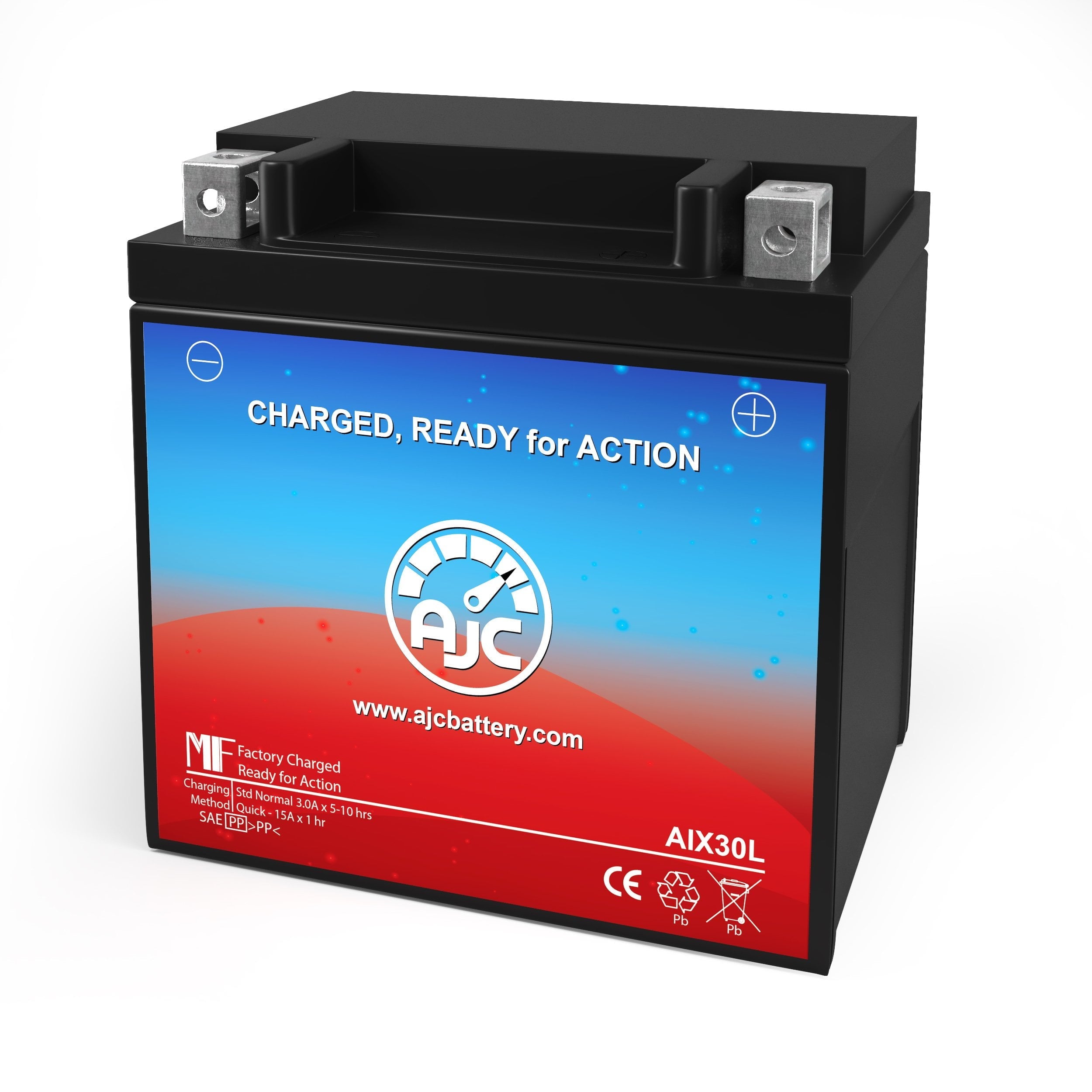 Harley-Davidson FL FLH Series (Touring) 1570CC 12V Motorcycle Replacement Battery (2007-2008) - This Is an AJC Brand Replacement