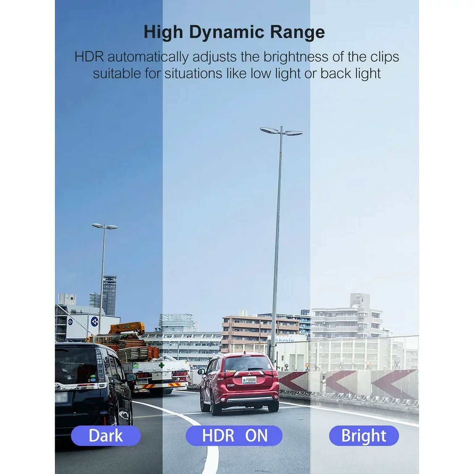 Dash Cam Front Rear, 1080P Dash Camera for Cars, 3” IPS Screen, External GPS Supported, 170°Wide Angle