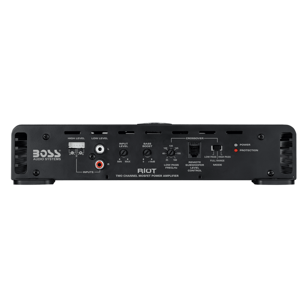 BOSS R6002 1200W 2-Channel MOSFET Power Car Audio Amplifier Amp + Bass Remote